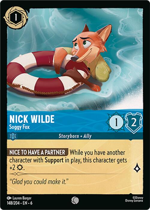 Nick Wilde - Soggy Fox (148/204) [Azurite Sea] | Boutique FDB TCG