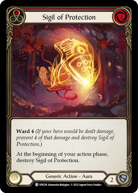 Sigil of Protection (Red) [UPR218] (Uprising)  Rainbow Foil | Boutique FDB TCG
