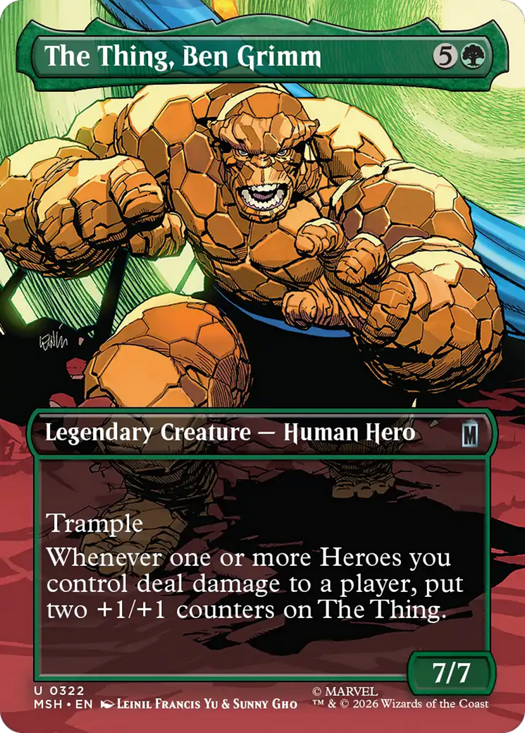 The Thing, Ben Grimm (Borderless) [Marvel Super Heroes] | Boutique FDB TCG