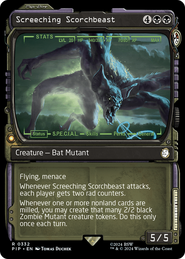 Screeching Scorchbeast (Showcase) [Fallout] | Boutique FDB TCG