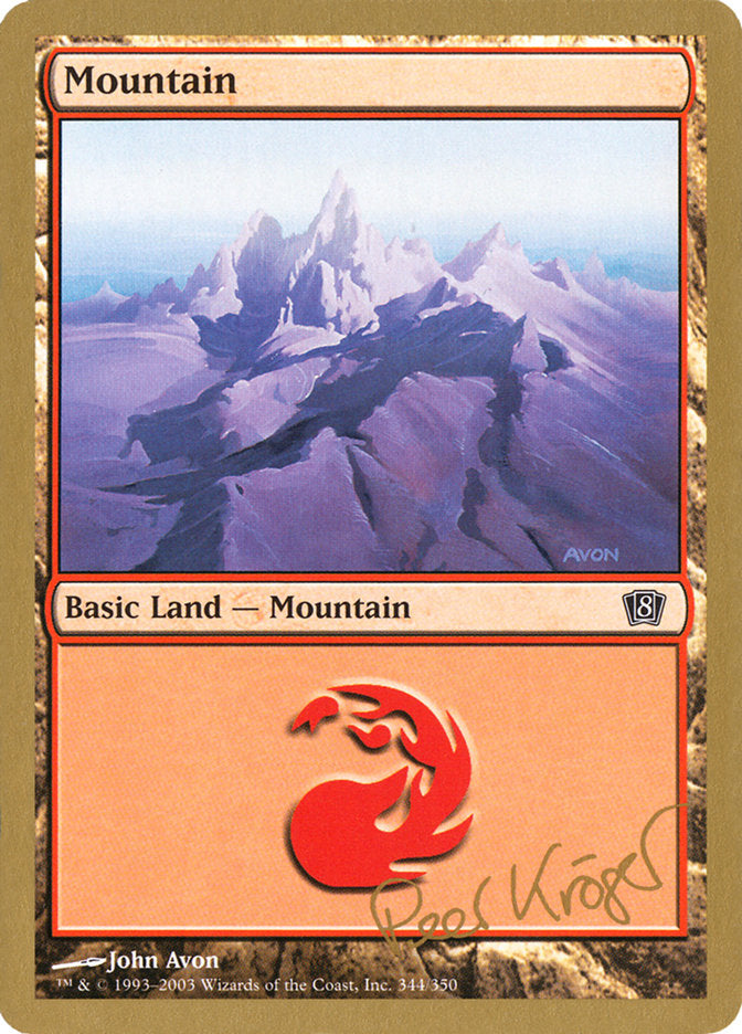 Mountain (344) (Peer Kroger) [World Championship Decks 2003] | Boutique FDB TCG