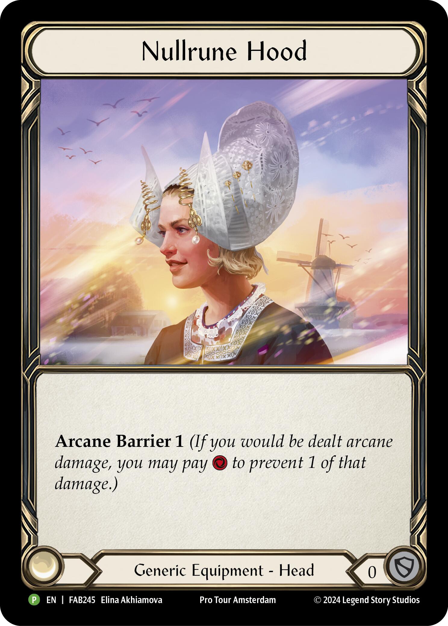 Nullrune Hood (Cold Foil) [FAB245] (Promo)  Rainbow Foil | Boutique FDB TCG