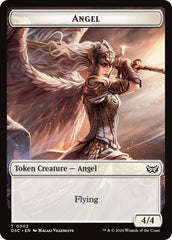 Angel // Glimmer Double-Sided Token [Duskmourn: House of Horror Commander Tokens] | Boutique FDB TCG