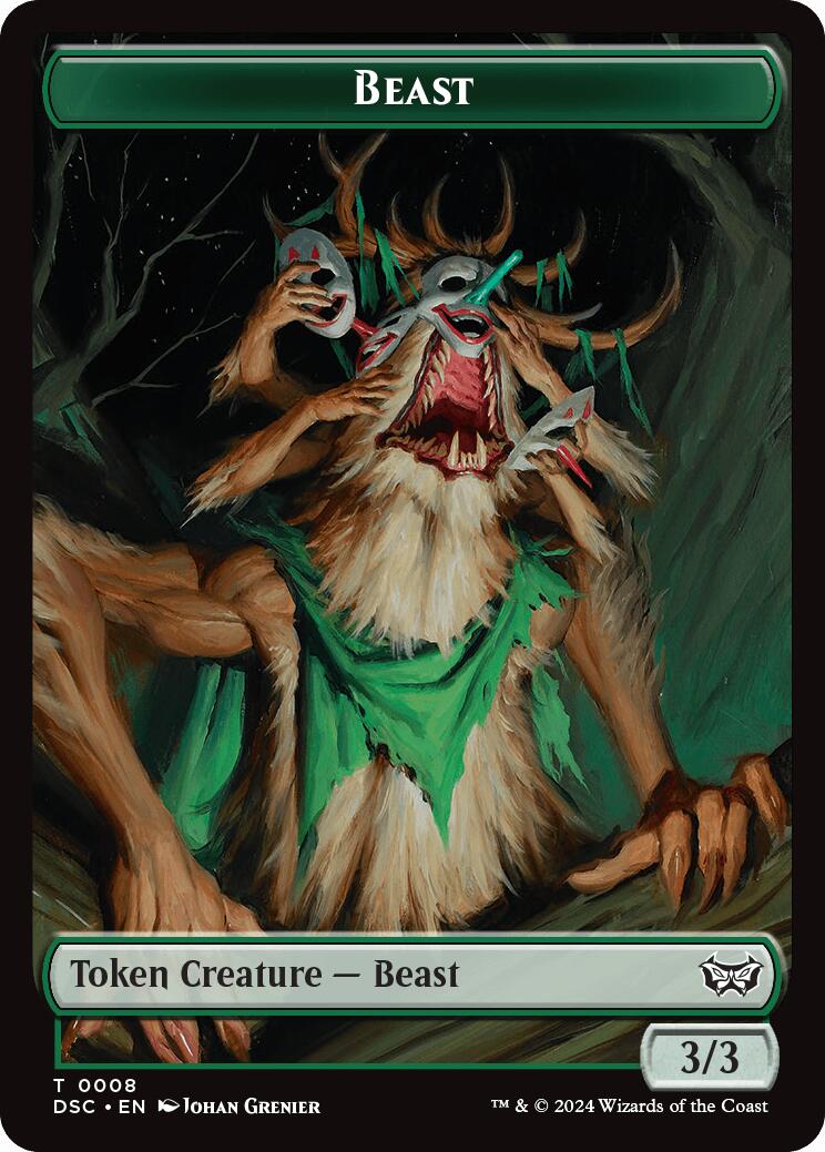 Beast // Scarecrow Double-Sided Token [Duskmourn: House of Horror Commander Tokens] | Boutique FDB TCG