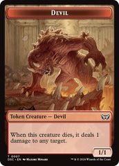 Devil // Scarecrow Double-Sided Token [Duskmourn: House of Horror Commander Tokens] | Boutique FDB TCG