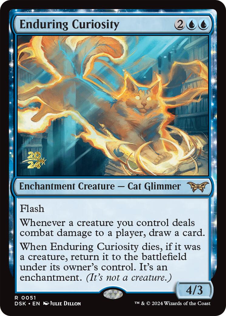 Enduring Curiosity [Duskmourn: House of Horror Prerelease Promos] | Boutique FDB TCG