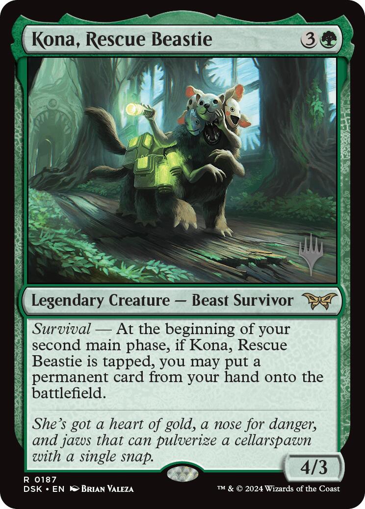 Kona, Rescue Beastie (0187) (Promo Pack) [Duskmourn: House of Horror Promos] | Boutique FDB TCG