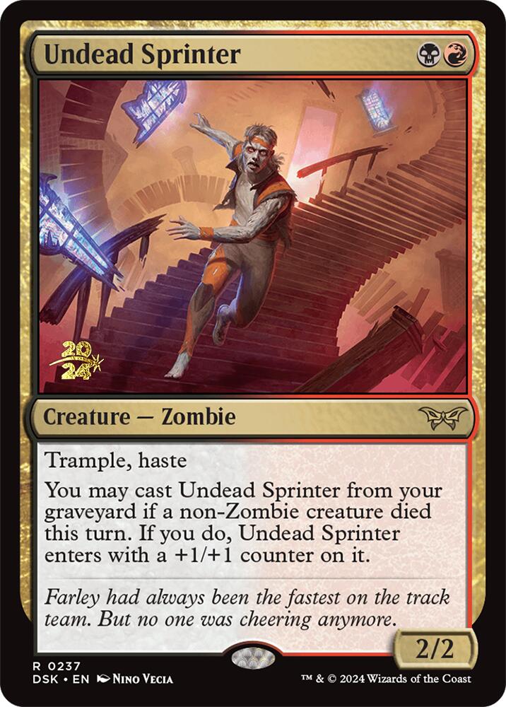 Undead Sprinter [Duskmourn: House of Horror Prerelease Promos] | Boutique FDB TCG