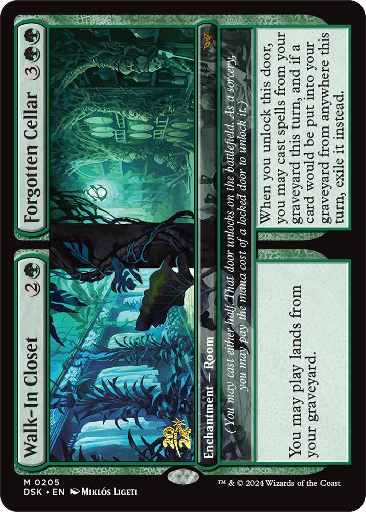 Walk-In Closet // Forgotten Cellar [Duskmourn: House of Horror Prerelease Promos] | Boutique FDB TCG