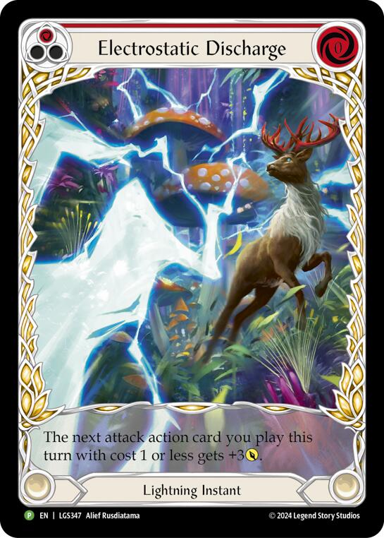 Electostatic Discharge (Red) (Extended Art) - LGS347 [LGS347] (Promo)  Rainbow Foil | Boutique FDB TCG