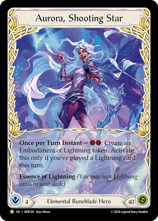 Aurora, Shooting Star - HER120 [HER120] (Promo)  Rainbow Foil | Boutique FDB TCG