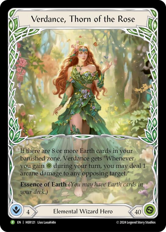 Verdance, Thorn of the Rose - HER121 [HER121] (Promo)  Rainbow Foil | Boutique FDB TCG