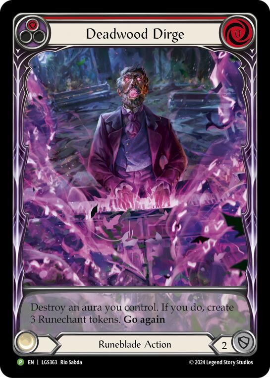 Deadwood Dirge (Red) (Extended Art) - LGS363 [LGS363] (Promo)  Rainbow Foil | Boutique FDB TCG