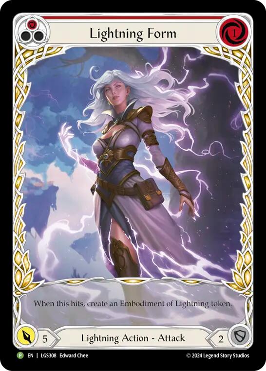 Lightning Form (Red) [LGS308] (Promo)  Rainbow Foil | Boutique FDB TCG
