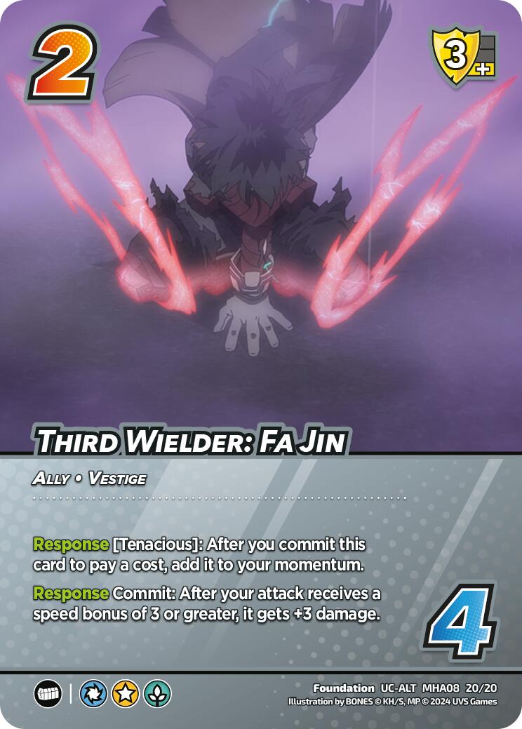 Third Wielder: Fa Jin (Alternate Art) [Challenger Series: My Hero Academia - Dark Hero Arc] | Boutique FDB TCG