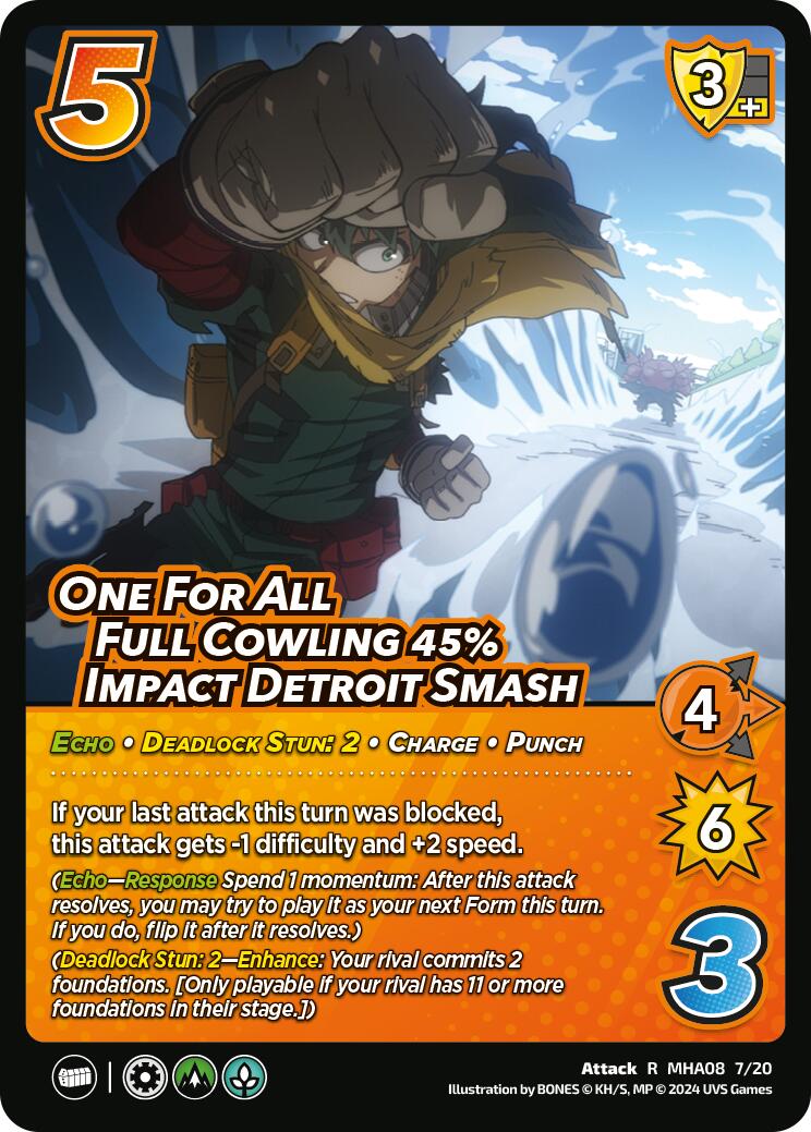 One For All Full Cowling 45% Impact Detroit Smash [Challenger Series: My Hero Academia - Dark Hero Arc] | Boutique FDB TCG