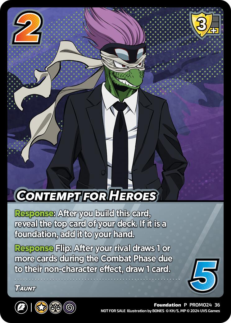 Contempt for Heroes [Miscellaneous Promos] | Boutique FDB TCG