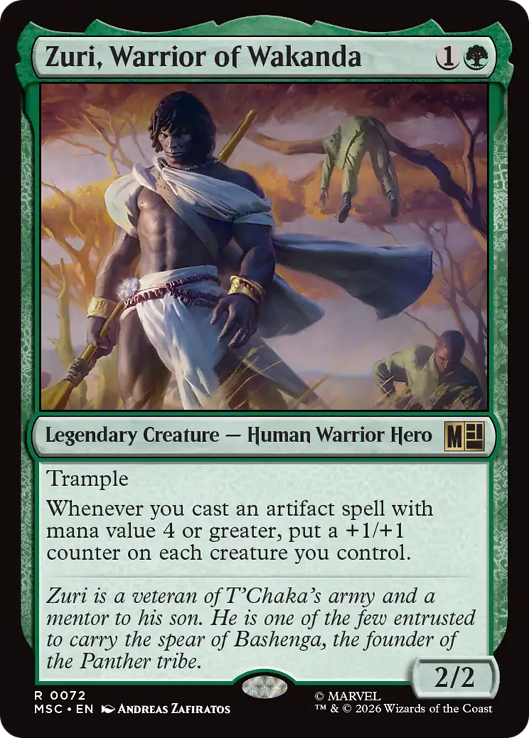 Zuri, Warrior of Wakanda (Surge Foil) [Marvel Super Heroes Commander] | Boutique FDB TCG