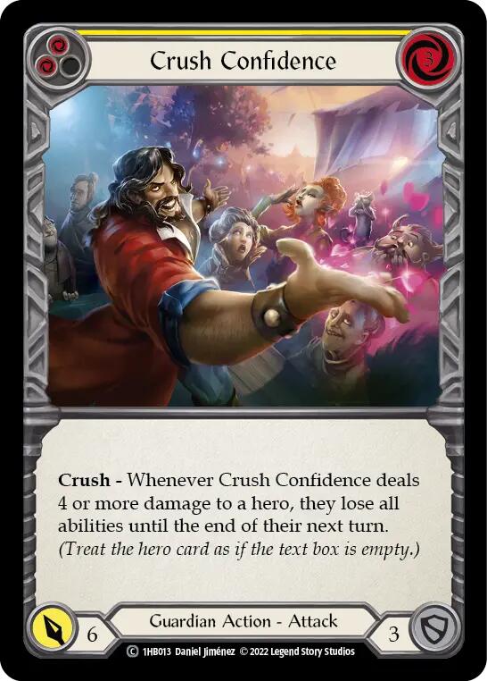 Crush Confidence (Yellow) [1hb013] (History Pack 1 Bravo Blitz Deck) | Boutique FDB TCG