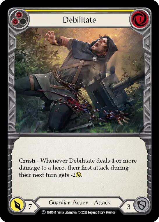 Debilitate (Yellow) [1HB014] (History Pack 1 Bravo Blitz Deck) | Boutique FDB TCG