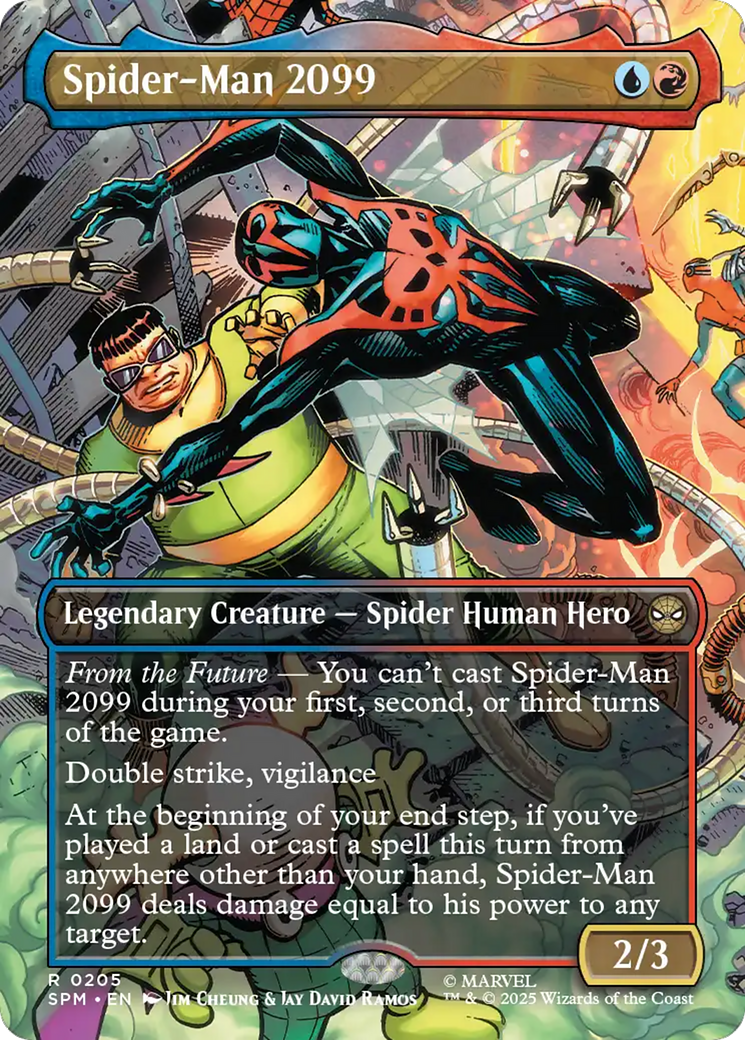 Spider-Man 2099 (0205) (Borderless) [Marvel's Spider-Man] | Boutique FDB TCG