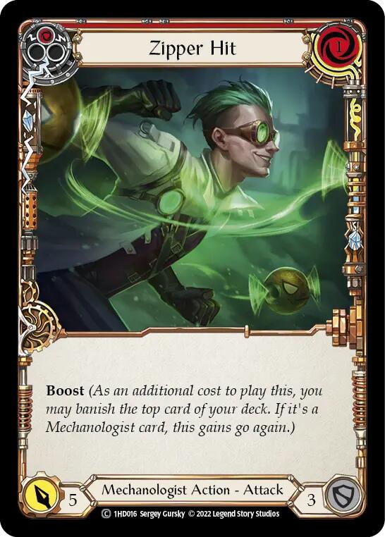 Zipper Hit (Red) [1HD016] (History Pack 1 Dash Blitz Deck) | Boutique FDB TCG