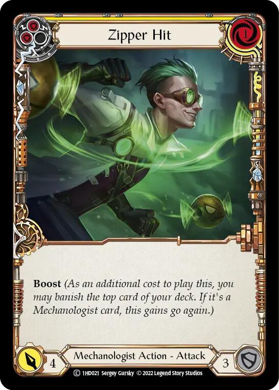 Zipper Hit (Yellow) [1HD021] (History Pack 1 Dash Blitz Deck) | Boutique FDB TCG