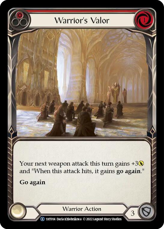 Warrior's Valor (Red) [1HT014] (History Pack 1 Dorinthea Blitz Deck) | Boutique FDB TCG