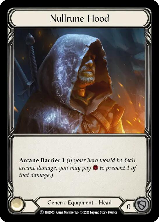 Nullrune Hood [1HR003] (Historic Pack 1 Blitz Deck Rhinar) | Boutique FDB TCG