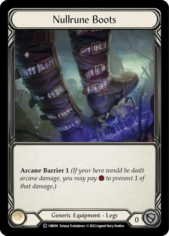 Nullrune Boots [1HR006] (Historic Pack 1 Blitz Deck Rhinar) | Boutique FDB TCG