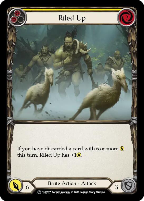 Riled Up (Yellow) [1HR017] (Historic Pack 1 Blitz Deck Rhinar) | Boutique FDB TCG