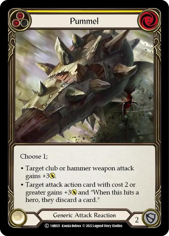 Pummel (Yellow) [1HR021] (Historic Pack 1 Blitz Deck Rhinar) | Boutique FDB TCG