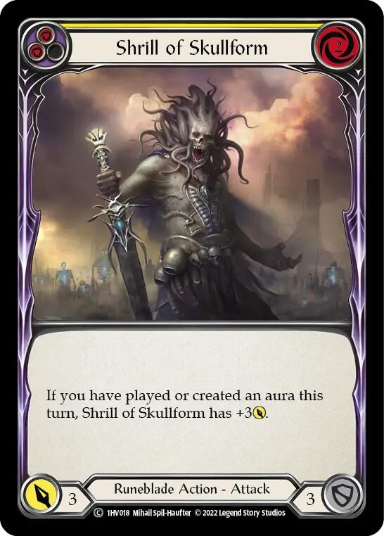Shrill of Skullform (Yellow) [1HV018] (Historic Pack 1 Blitz Deck Viserai) | Boutique FDB TCG