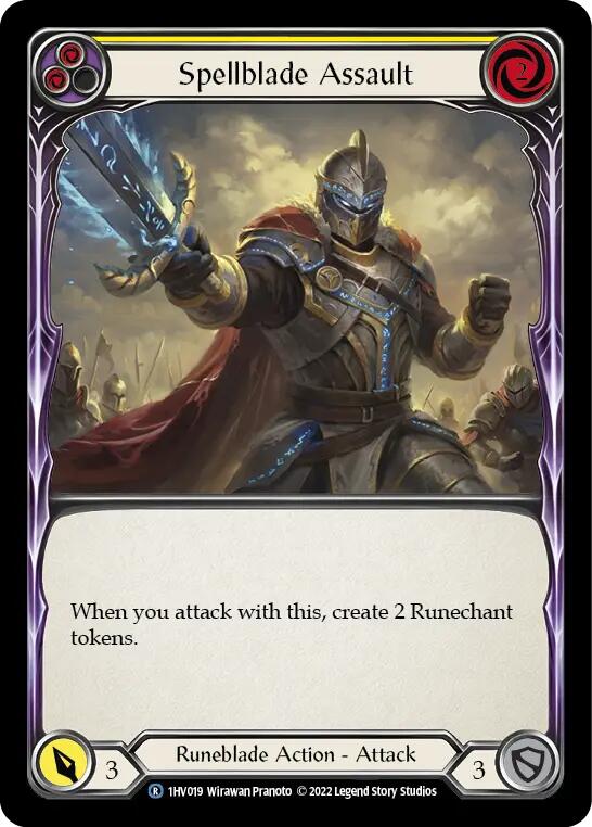 Spellblade Assault (Yellow) [1HV019] (Historic Pack 1 Blitz Deck Viserai) | Boutique FDB TCG