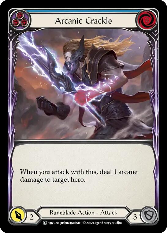 Arcanic Crackle (Blue) [1HV020] (Historic Pack 1 Blitz Deck Viserai) | Boutique FDB TCG