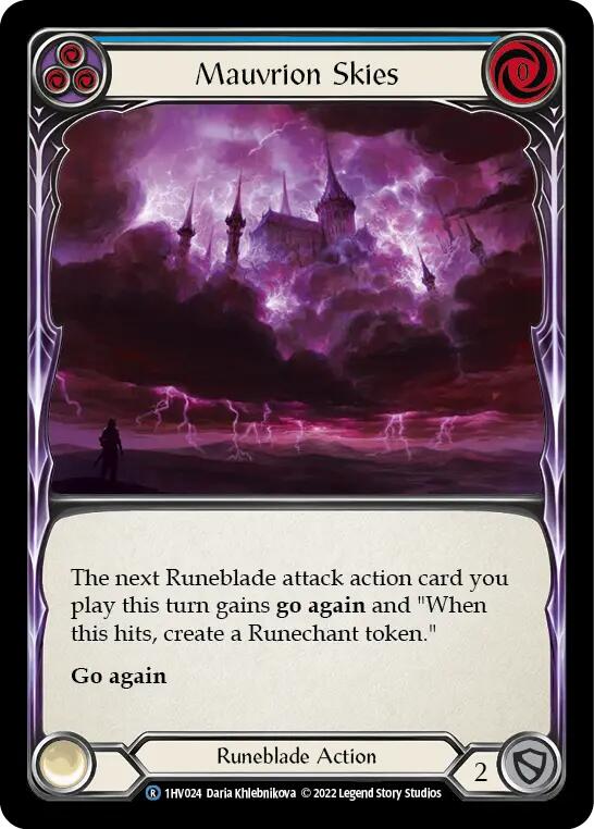 Mauvrion Skies (Blue) [1HV024] (Historic Pack 1 Blitz Deck Viserai) | Boutique FDB TCG