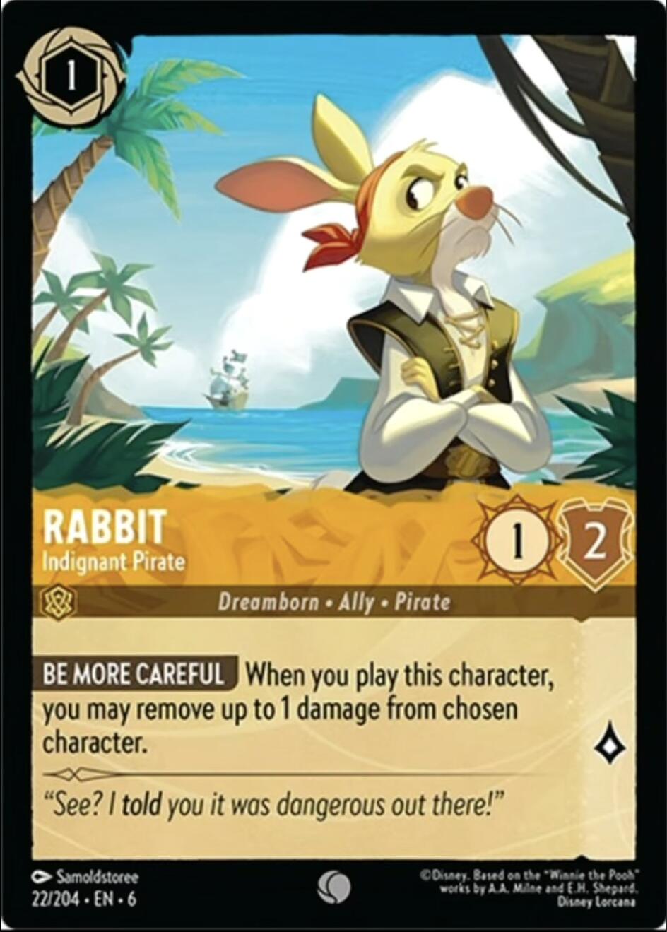 Rabbit - Indignant Pirate (22/204) [Azurite Sea] | Boutique FDB TCG