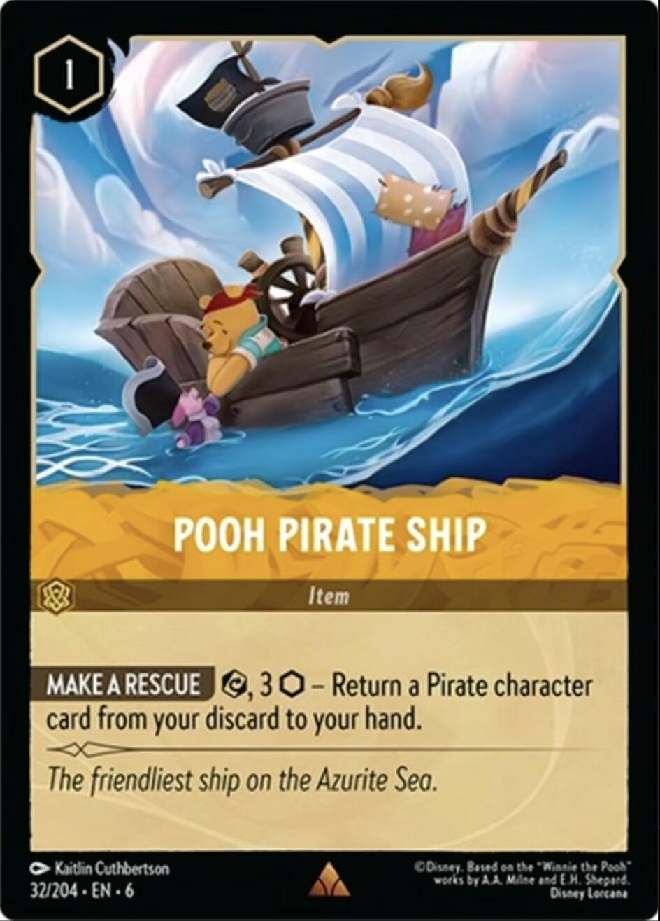 Pooh Pirate Ship (32/204) [Azurite Sea] | Boutique FDB TCG