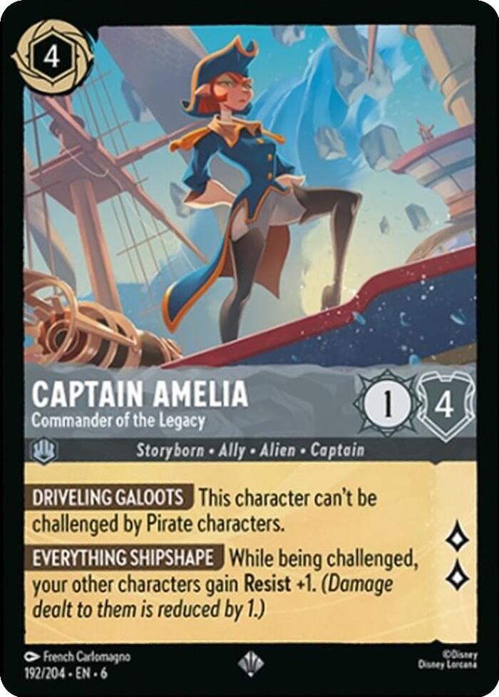 Captain Amelia - Commander of the Legacy (192/204) [Azurite Sea] | Boutique FDB TCG