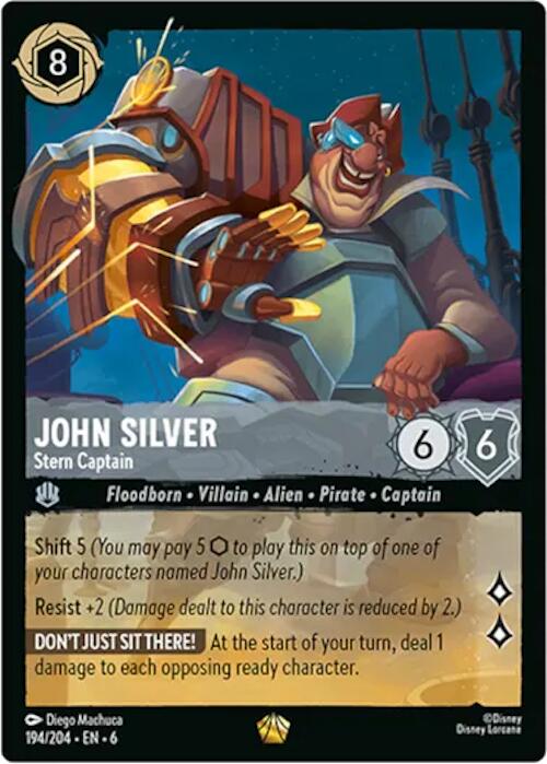 John Silver - Stern Captain (194/204) [Azurite Sea] | Boutique FDB TCG