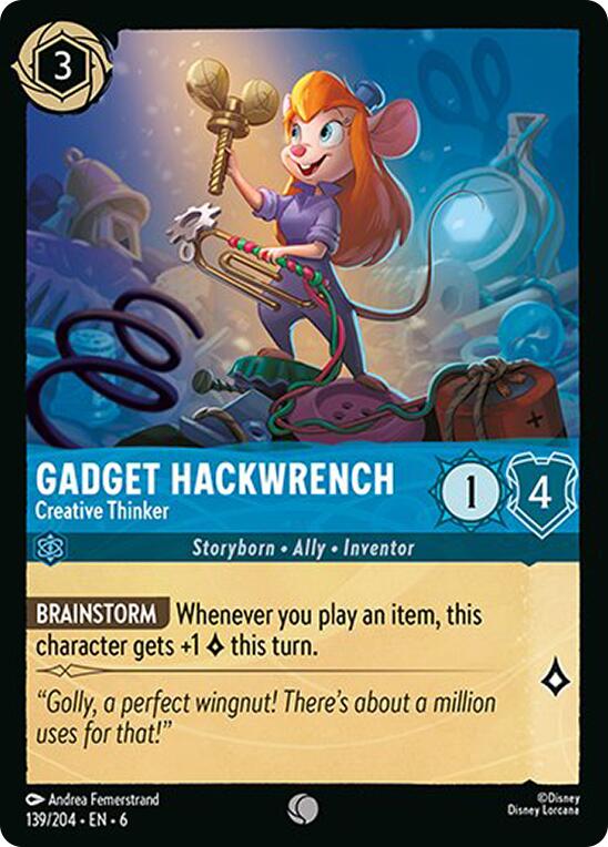 Gadget Hackwrench - Creative Thinker (139/204) [Azurite Sea] | Boutique FDB TCG