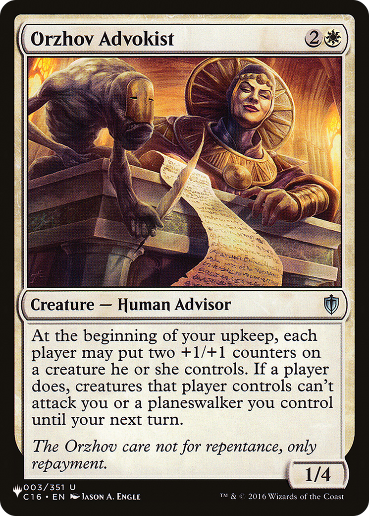 Orzhov Advokist [The List Reprints] | Boutique FDB TCG