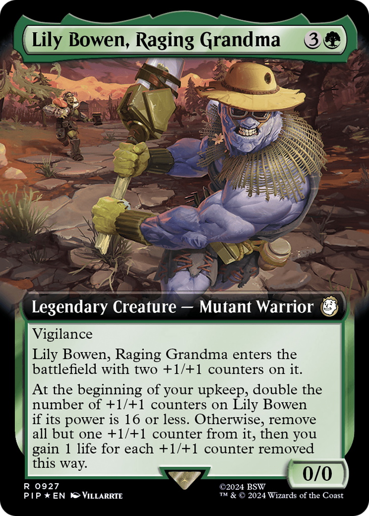 Lily Bowen, Raging Grandma (Extended Art) (Surge Foil) [Fallout] | Boutique FDB TCG