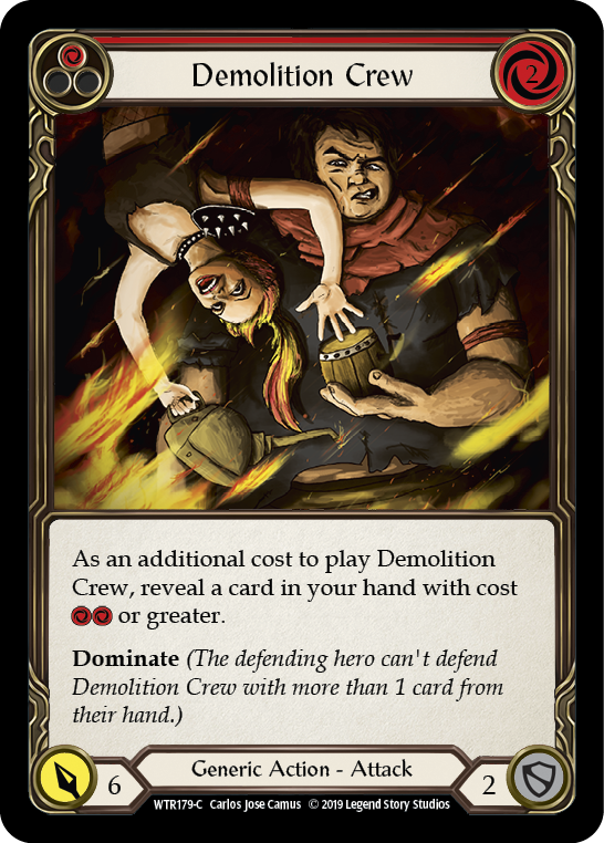 Demolition Crew (Red) [WTR179-C] (Welcome to Rathe)  Alpha Print Rainbow Foil | Boutique FDB TCG