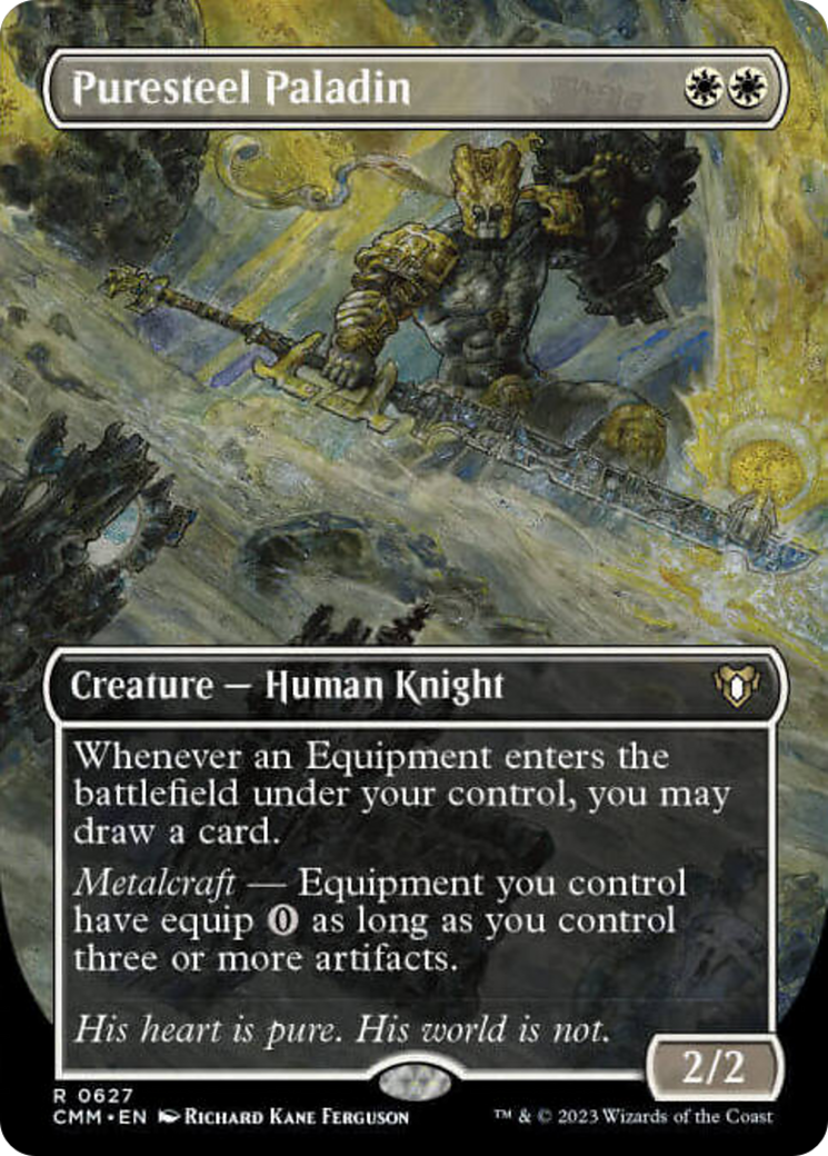 Puresteel Paladin (Borderless Alternate Art) [Commander Masters] | Boutique FDB TCG