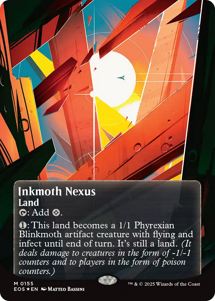 Inkmoth Nexus (0155) (Borderless) (Galaxy Foil) [Edge of Eternities: Stellar Sights] | Boutique FDB TCG