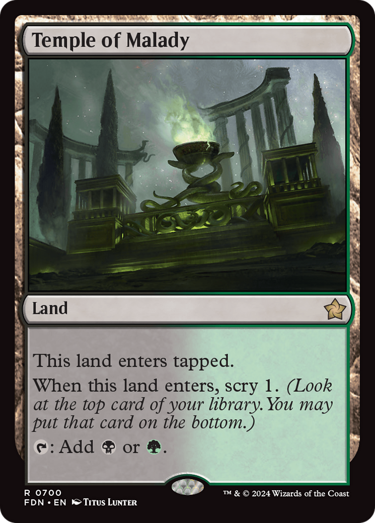 Temple of Malady [Foundations] | Boutique FDB TCG