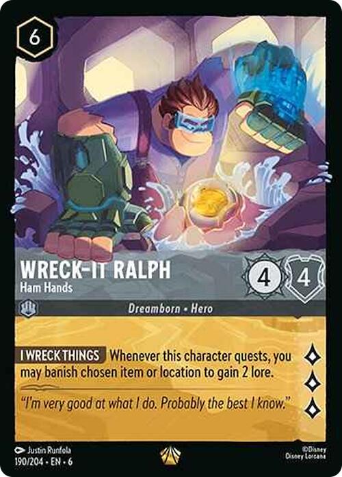 Wreck-It Ralph - Ham Hands (190/204) [Azurite Sea] | Boutique FDB TCG