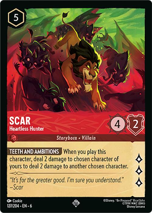 Scar - Heartless Hunter (127/204) [Azurite Sea] | Boutique FDB TCG