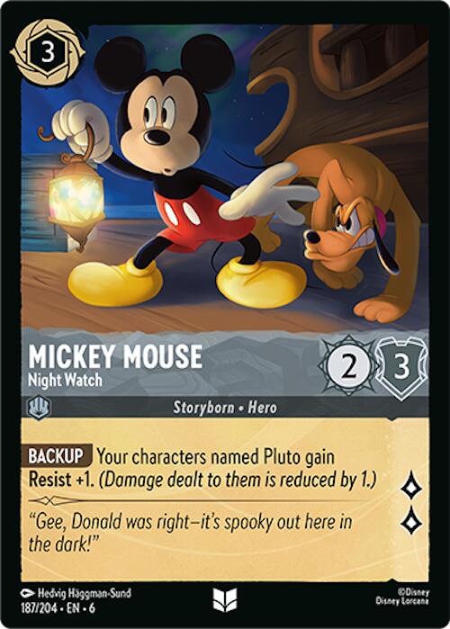 Mickey Mouse - Night Watch (187/204) [Azurite Sea] | Boutique FDB TCG